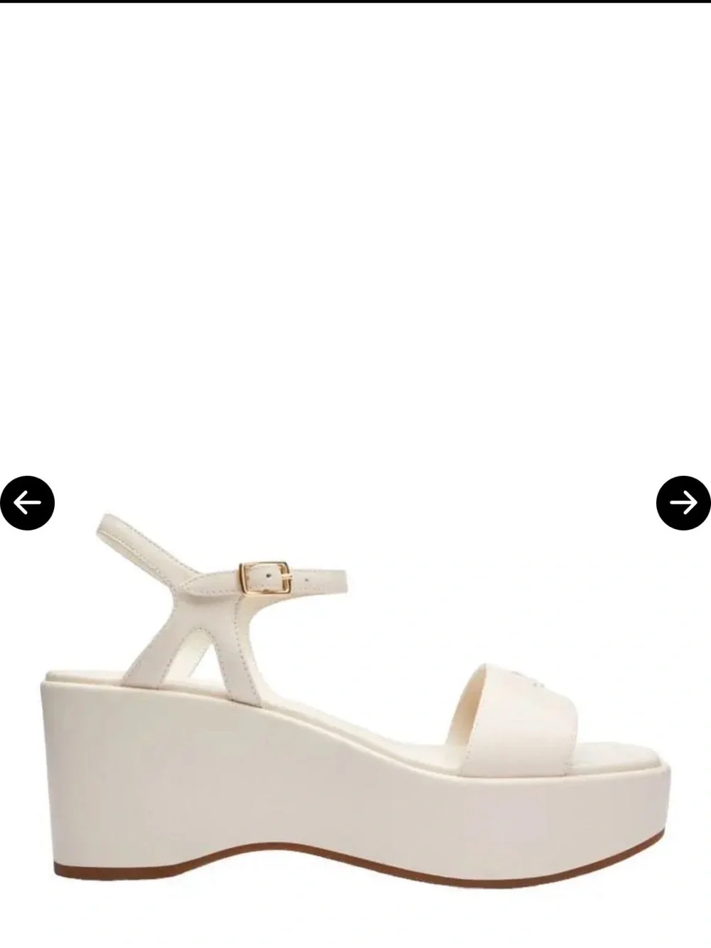 NWOT Women’s Coach Gale Wedge Sandal | Chalk Leather